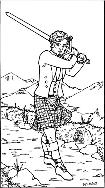 A drawing of Philanthropist as a Scotsman.